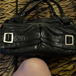 Elegant Black Leather Handbag